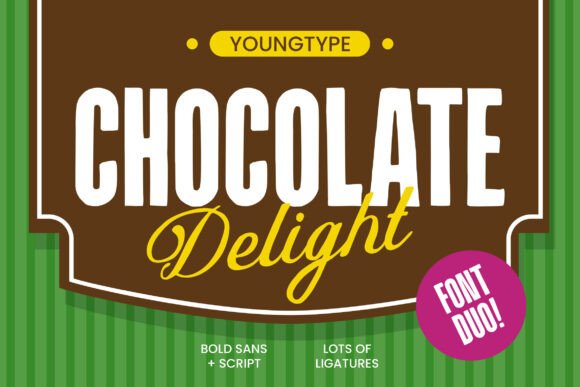 Chocolate Delight: How a Unique Font Duo Elevates Food Branding and Indulgent Design