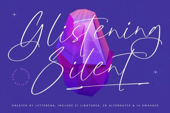 Elevate Your Brand Identity with Glistening Silent and Modern Stylish Script