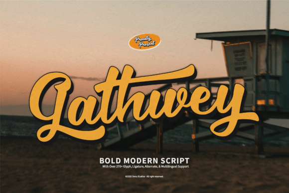 Gathwey: The Bold Script That Brings Energy to Your Brand